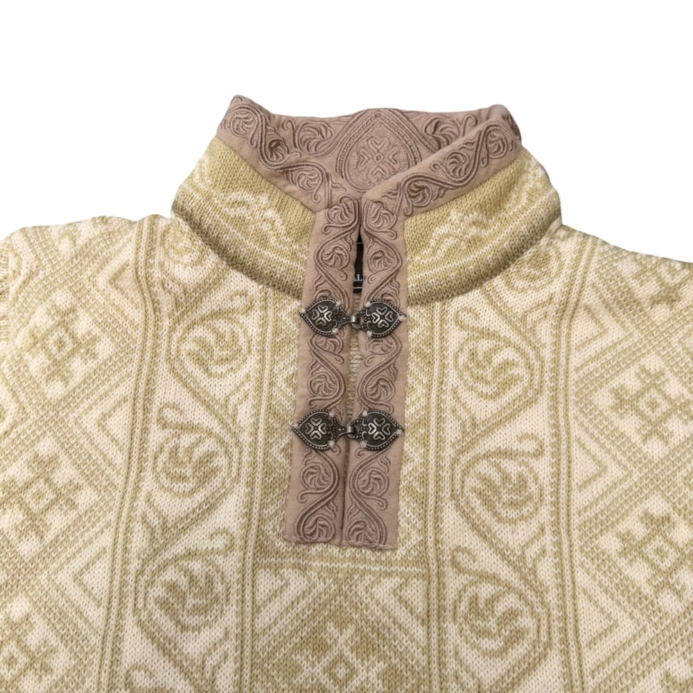 Dale of Norway Fair Isle Wool Mock Neck Pullover Sweater - Picture 3 of 9